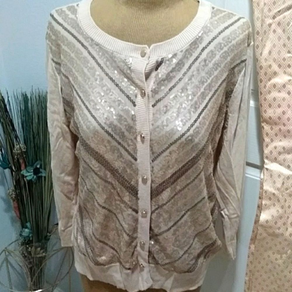 Sequin Sweater Long Sleeve Top